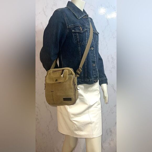 NWOT Harwish Khaki Crossbody Bag - Picture 4 of 11